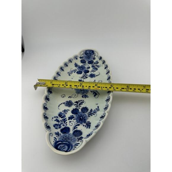 Delft Blue/White Hand Painted S&P Toothpick/Mustard with 9 inch Tray Holland - Picture 9 of 10